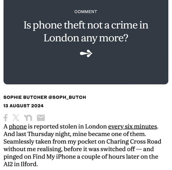 iPhone theft