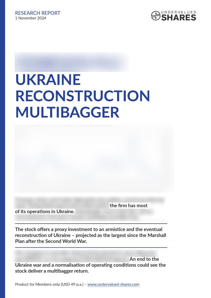 Ukraine reconstruction: one stock to benefit