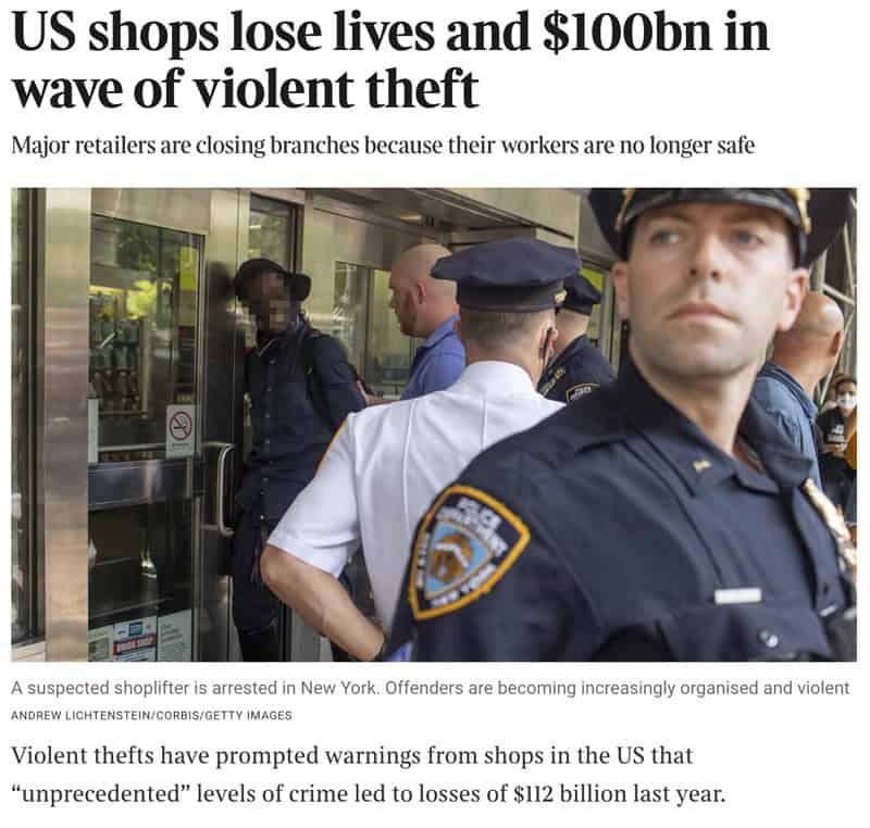 US shops lose lives