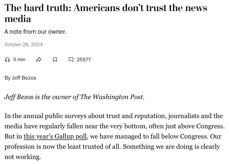 Americans don't trust the news media