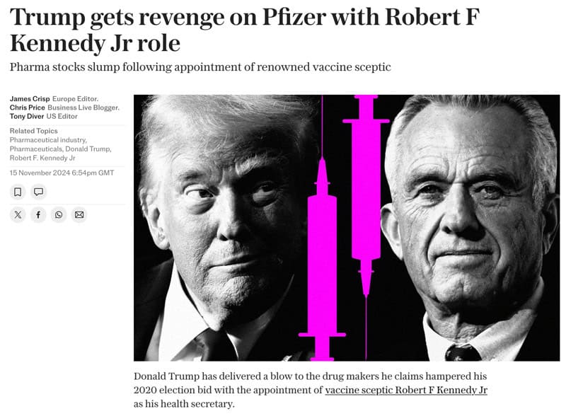 Trump gets revenge on Pfizer