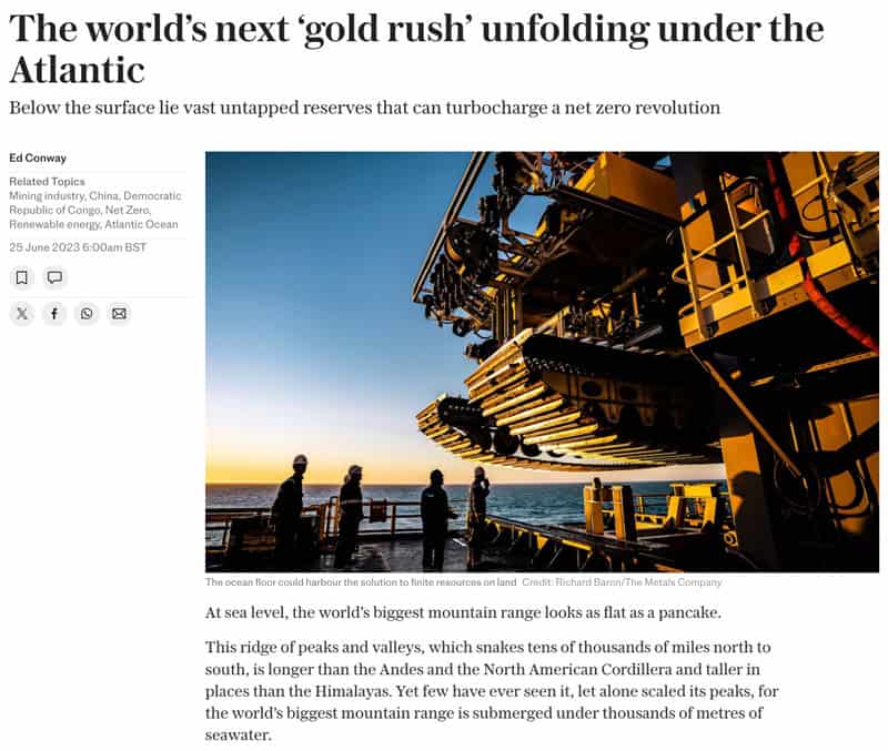 The world's next gold rush unfolding under the atlantic